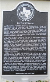 Buda School historical marker
